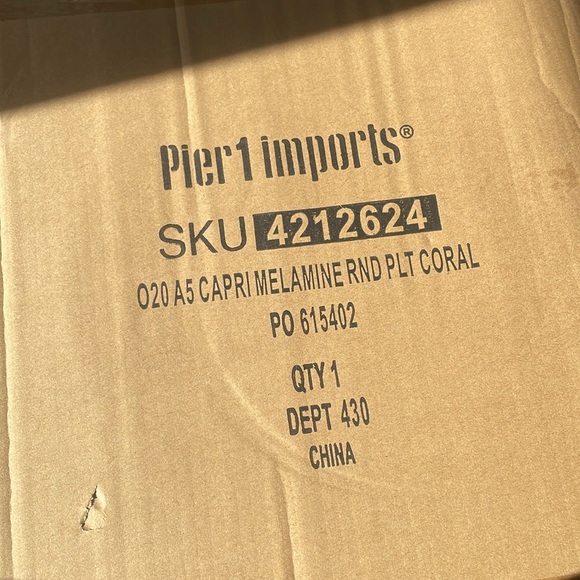 New pier one coral serving plate - Picture 2 of 4